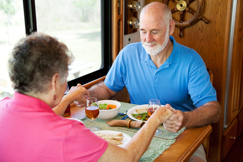 70 older couple doing grace