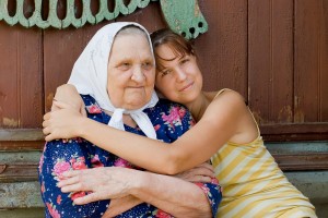 grandmother and granddaughter